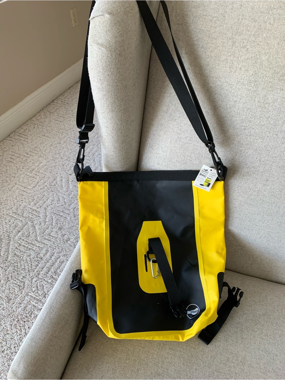 Nupouch  Yellow & Black Waterproof Crossbody Bag for Women